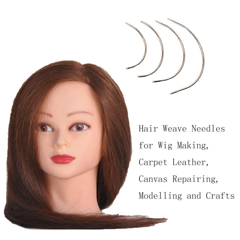 Butuze 80Pcs Curved Needles BUTUZE Plastic Needle Case with 4 Sizes Hooked Needle for Stitching,Sewing,Embroidery,Hair Weaving - Image 3